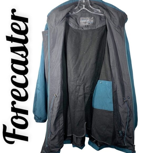 FORECASTER SPORT VTG 90s TRENCHCOAT LINER HOOD COASTAL GRANDMA BEACHY, MEDIUM - Picture 7 of 12